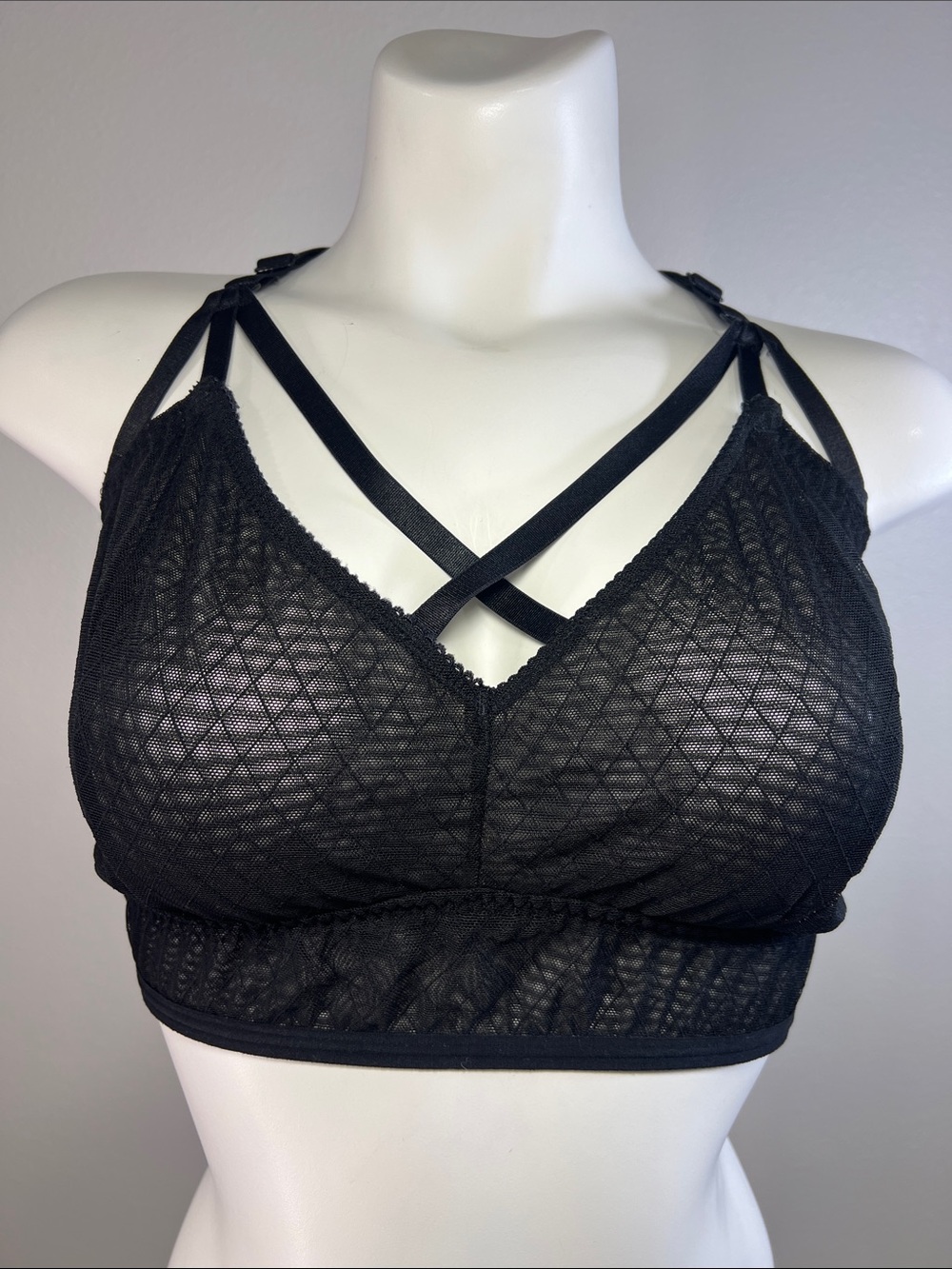 torrid Black Lace Crisscross Bralette Size 0